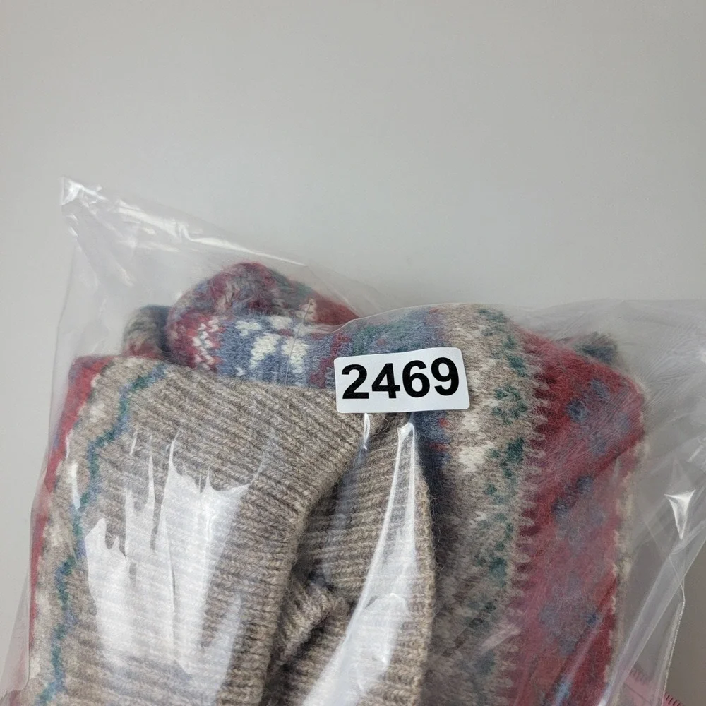 Tiffany & Tomato Pullover Sweater Women 3 Multicolor Distressed Wool Long Sleeve